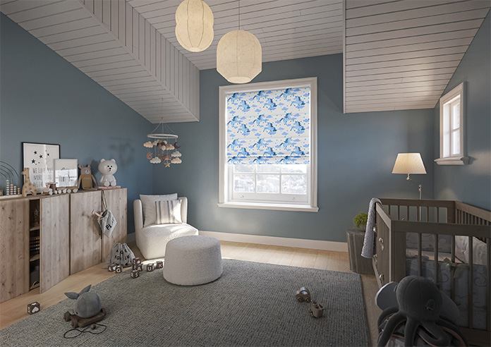 Unicorn Magic, Blue - Twist&Fit Roman Blind - Image 6